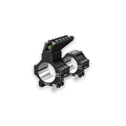 DISCOVERYOPT Anelli di montaggio con livella, bolla integrata e slitta Picatinny superiore 30MM - 1.05 IN.