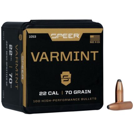 SPEER BULLET VARMINT 22 (.224) 70gr SP BULLET 100/bx