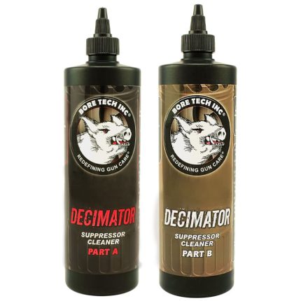 BORE TECH DECIMATOR SUPPRESSOR CLEANER A-B SET 16 OZ.
